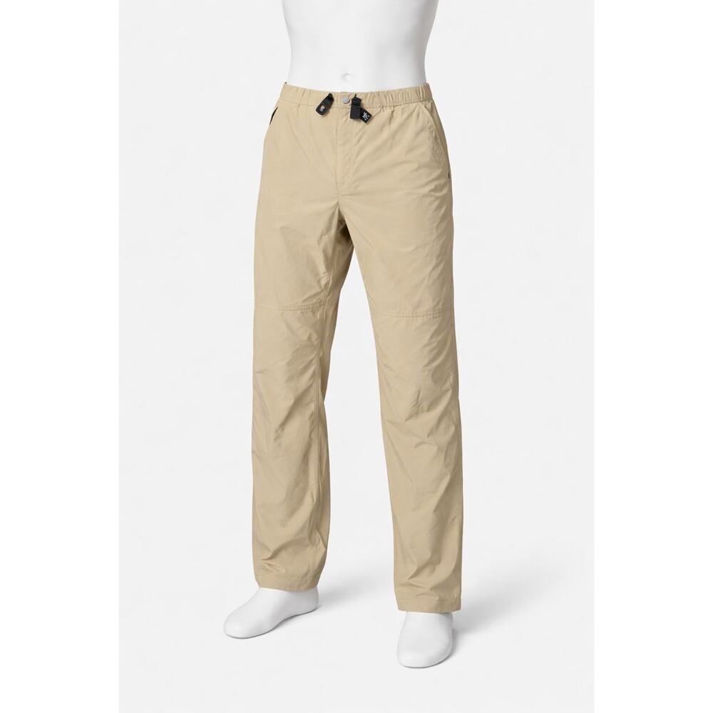 Gramicci Ripstop Climbing Pants Men XL 38x32 tan Elastic Waist Outdoor, hiking